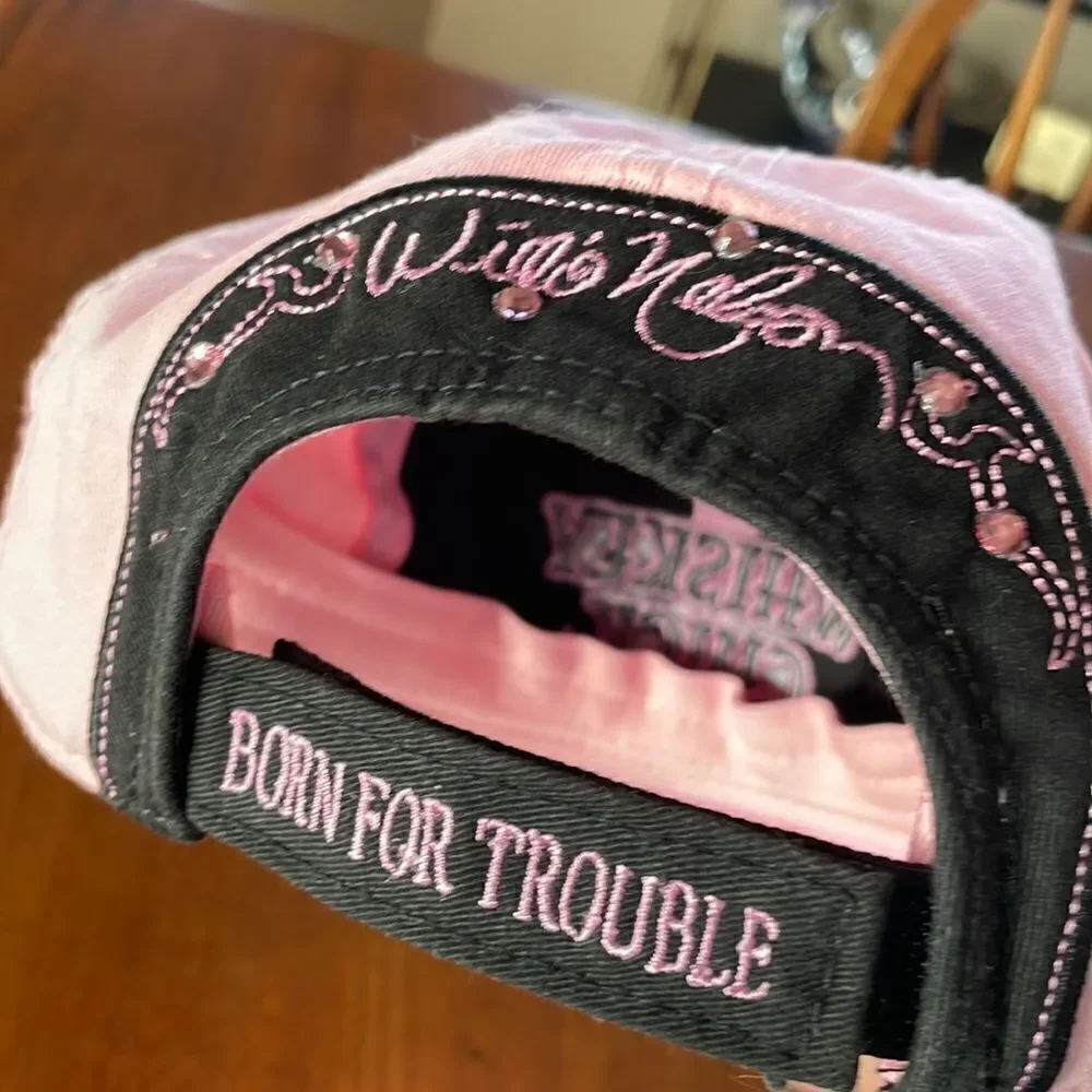 Willie Nelson Whiskey Chick Born for Trouble Ball Cap